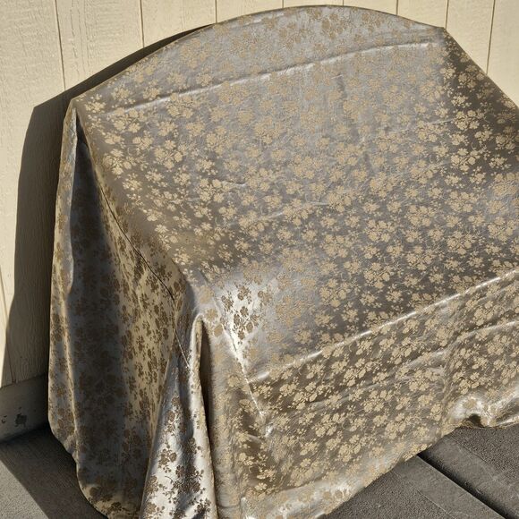 Vintage Bella Notte Colette Satin King Duvet Cover Mother Of Pearl Buttons - Picture 1 of 12